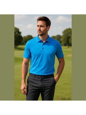 Orvieto Performance Striped CoolWick Golf Shirt Men’s Medium